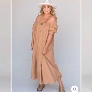 Sawyer Baby Doll Dress in Camel